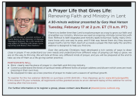 Join Me for My First Webinar! “A Prayer Life that Gives Life”