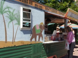 Thai food truck at the Brattleboro farmers market