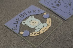 Mollie's coaster prior to firing