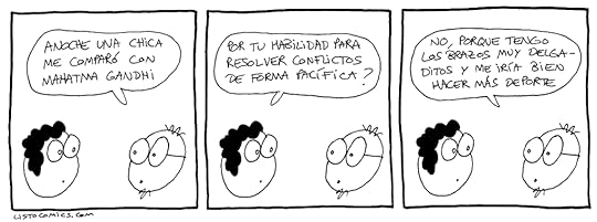 Tira cómica homenaje a Mahatma Gandhi.