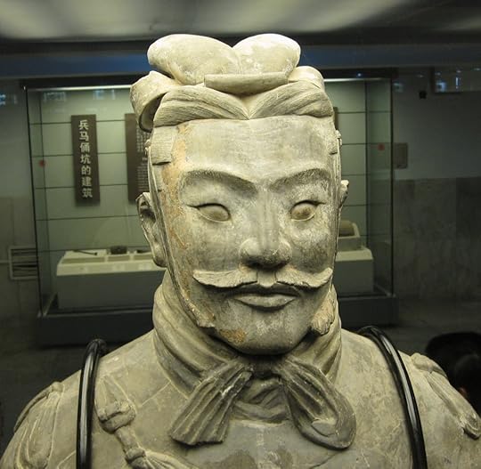 This warrior was displayed on the mezzanine that circles Pit Two.