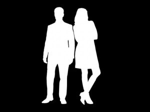 man woman silhouette