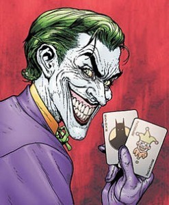 The Joker on the cover of Batman: The Man Who Laughs