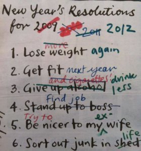 New Year's resolutions