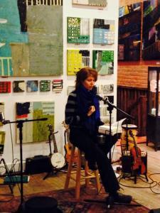 Rivera Sun at a workshop and reading on the Dandelion Insurrection and nonviolent action.