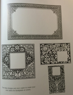 Bookplate or decorative templates you can print out of the book.