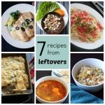 7 Meals That Started as Leftovers | Try one of these easy recipes that turn leftovers into a new meal -- Beans & Rice Soup, Chicken Fried Rice, Creamy Turkey Enchiladas, Chicken Salad Wraps, Turkey Pot Pie, Cream Noodles with Ham and Tomato, and Stone Soup.