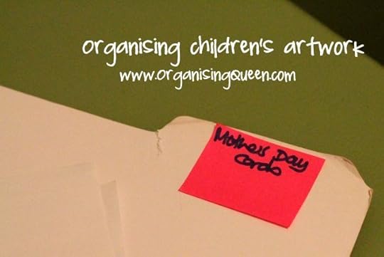 Organising children's artwork www.OrganisingQueen.com