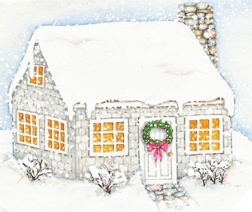 my first house in the snow