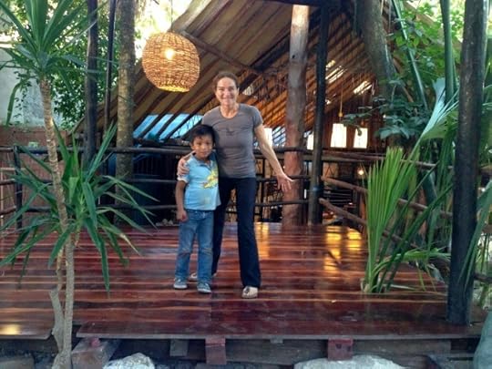 The floor is finished and we are tired and dusty, but happy!