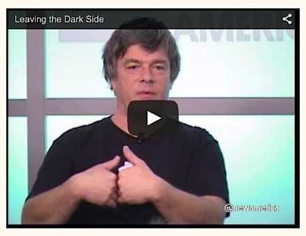 A screenshot of Andy Worthington speaking about the need to close Guantanamo at New America in Washington D.C. on January 12, 2015, the day after the 13th anniversary of the opening of the prison. Andy was with Tom Wilner and Col. Morris Davis, and the moderator was Peter Bergen.