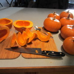 cut up pumpkins