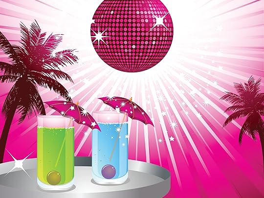 drinks under the disco ball