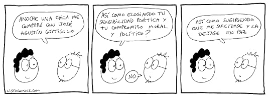 Tira cómica homenaje a José Agustín Goytisolo.