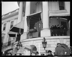 Inauguration of Franklin Delano Roosevelt at White House, 20 January 1945 (Library of Congress)