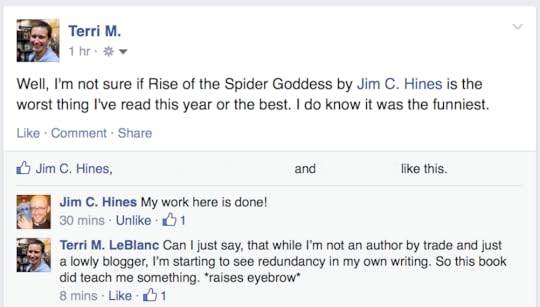 Rise of the Spider Goddess What I Learned Facebook Status
