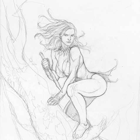 Frank Cho: Jungle Girl season 3 cover prelim