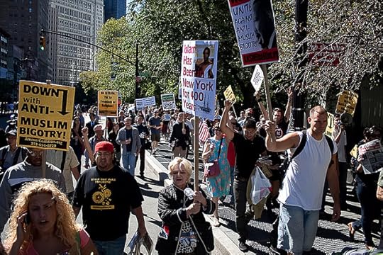 NYC Pro-Muslim Rally Marching On Sept. 11th, 2010. Photo by Viktor Nagornyy. CC by 2.0 via Flickr.