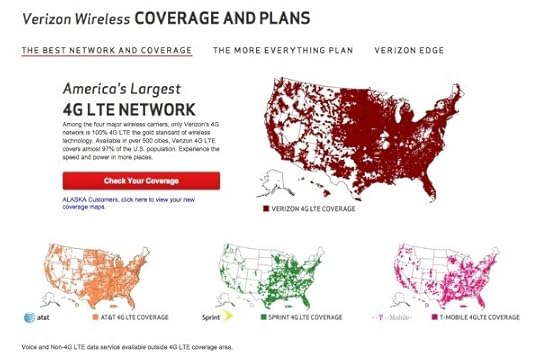 Verizon Coverage Map Infographic Ad