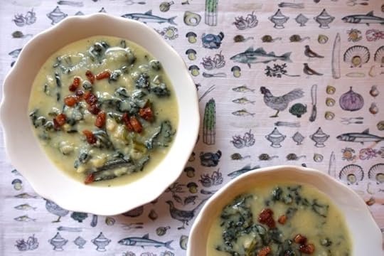 Dried Fave and Tuscan Kale Soup