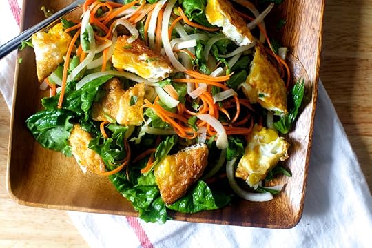 fried egg salad
