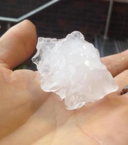 One of The Lumps of Ice That Hit Brisbane During the Super-Storm