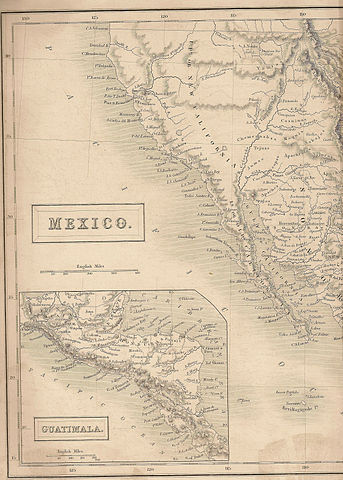 Map of CA, NV, UT and western AZ when they were part of Mexico
