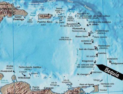map of Bequia