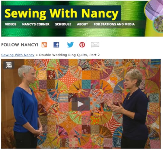 Double Wedding Ring Quilts as seen on Sewing WIth Nancy with guest Victoria Findlay Wolfe
