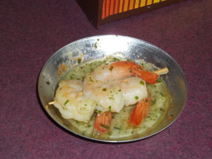 Three shrimp, fresh out of the Easy Bake. Now for three more.