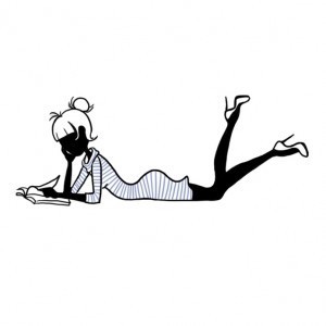 Woman reading a book