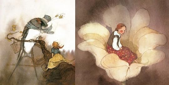 Two illustrations for Thumbelina by Lisbeth Zwerger.jpg