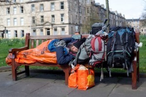 homeless man
