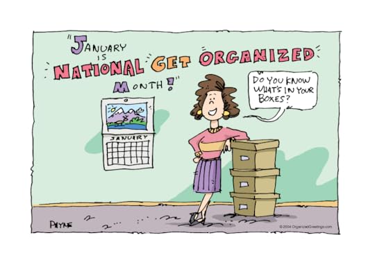 Get Organized Month cartoon