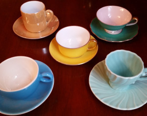 Five demitasse teacups