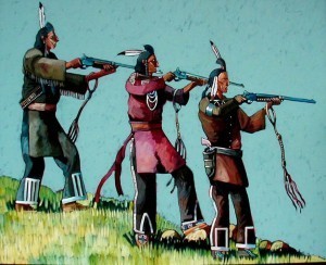 The Three Crow Scouts. Once Custer relieved them of duty 
