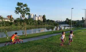 Lovely stream next to a nice greenway. Except, it's a sewage canal. 