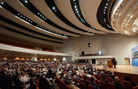 Inside of the Baghdad Convention Center, where the Council of Representatives of Iraq meets. By James (Jim) Gordon. CC BY 2.0 via Wikimedia Commons.