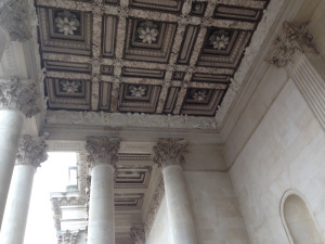 Looking up on the Portico