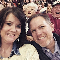 #GoHokies beat #UVA (and love the couple behind us...)