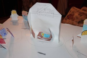 By far NOT his most elaborate or impressive paper sculpture work, but the one I have a picture of.