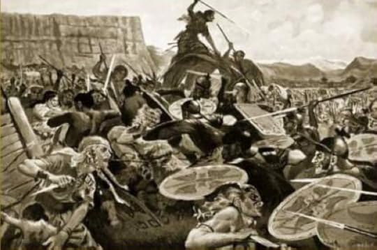 Framed picture John Harris Valda The Battle of Aquae Sextiae 102 B C 80 x 54 Wood Corum S Gold Amazon co uk Kitchen Home