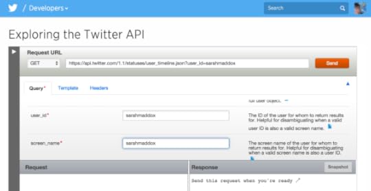 TwitterAPI explorer