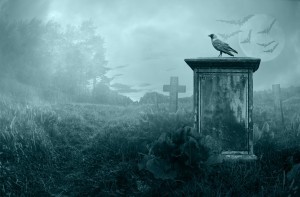 dreamstime_crow on gravestone