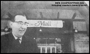 Anchorage grocer Lawrence J. “Larry” Carr beams at the opening of his state-of-the-art mall on Northern Lights Boulevard in 1968.