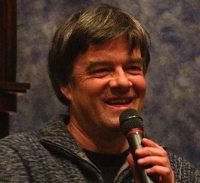 Andy Worthington speaking at a Guantanamo event in Rutgers Presbyterian Church in New York on January 8, 2015 (Photo: Cat Watters).