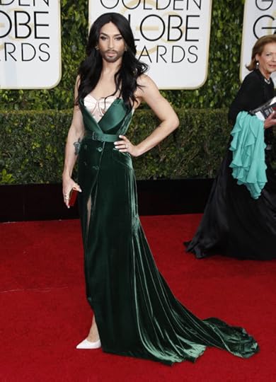 Bearded Lady Conchita Wurst Turns Heads At Golden Globe Awards