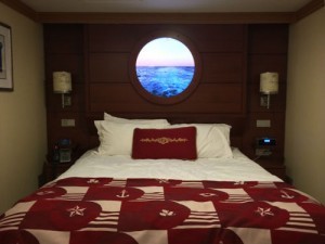 Virtual porthole on the Disney Fantasy