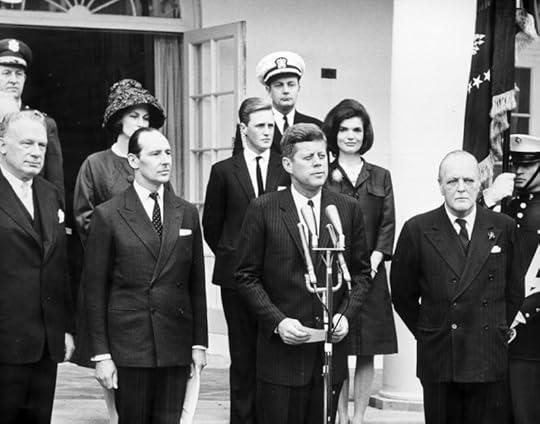 Ceremony Making Winston Churchill Honorary U.S. Citizen. Randolph Churchill Represents his Father - 1963