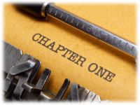 the typed words Chapter One